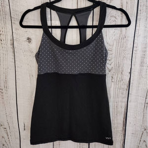 Victoria's Secret | VSX Sexy Sport | Gray & Black Studded Built-In Bra Tank Top